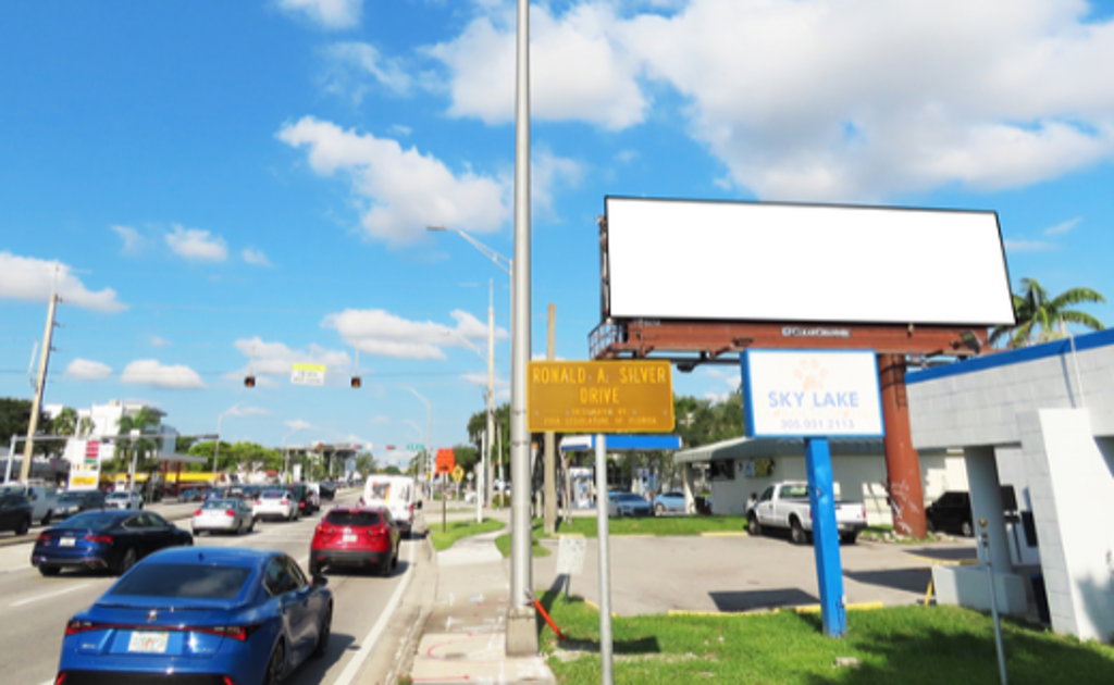 Photo of a billboard in North Miami Beach