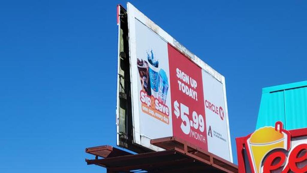 Photo of a billboard in Dm Afb