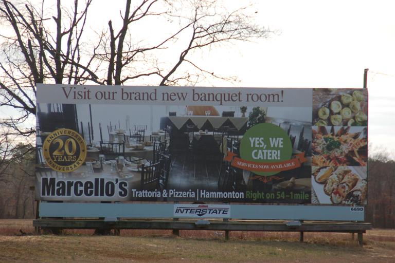 Photo of a billboard in Winslow Township