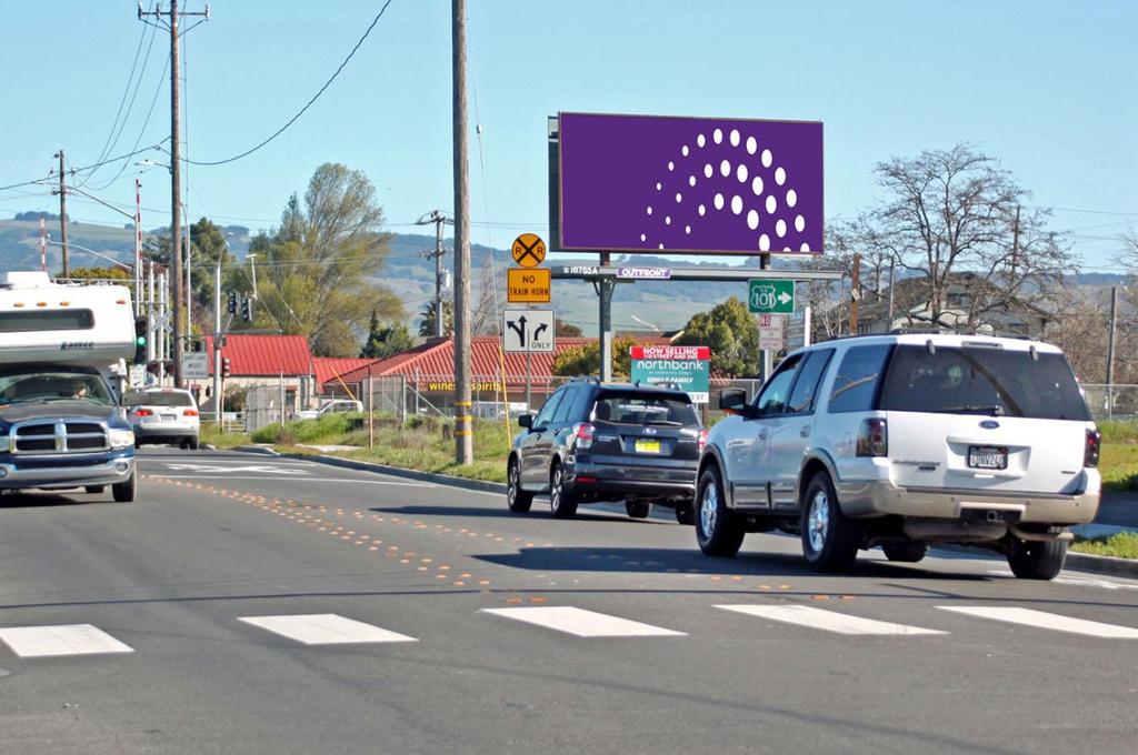 Photo of an outdoor ad in Petaluma