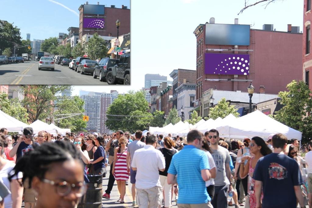 Photo of an outdoor ad in Hoboken