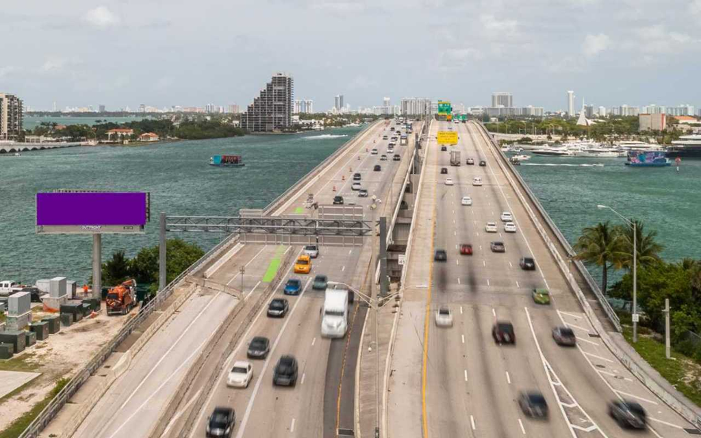 Photo of an outdoor ad in Miami Beach