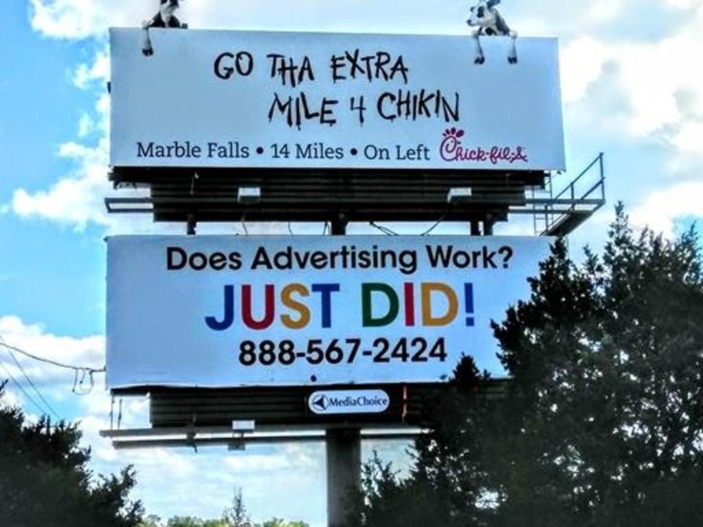 Photo of a billboard in Burnet