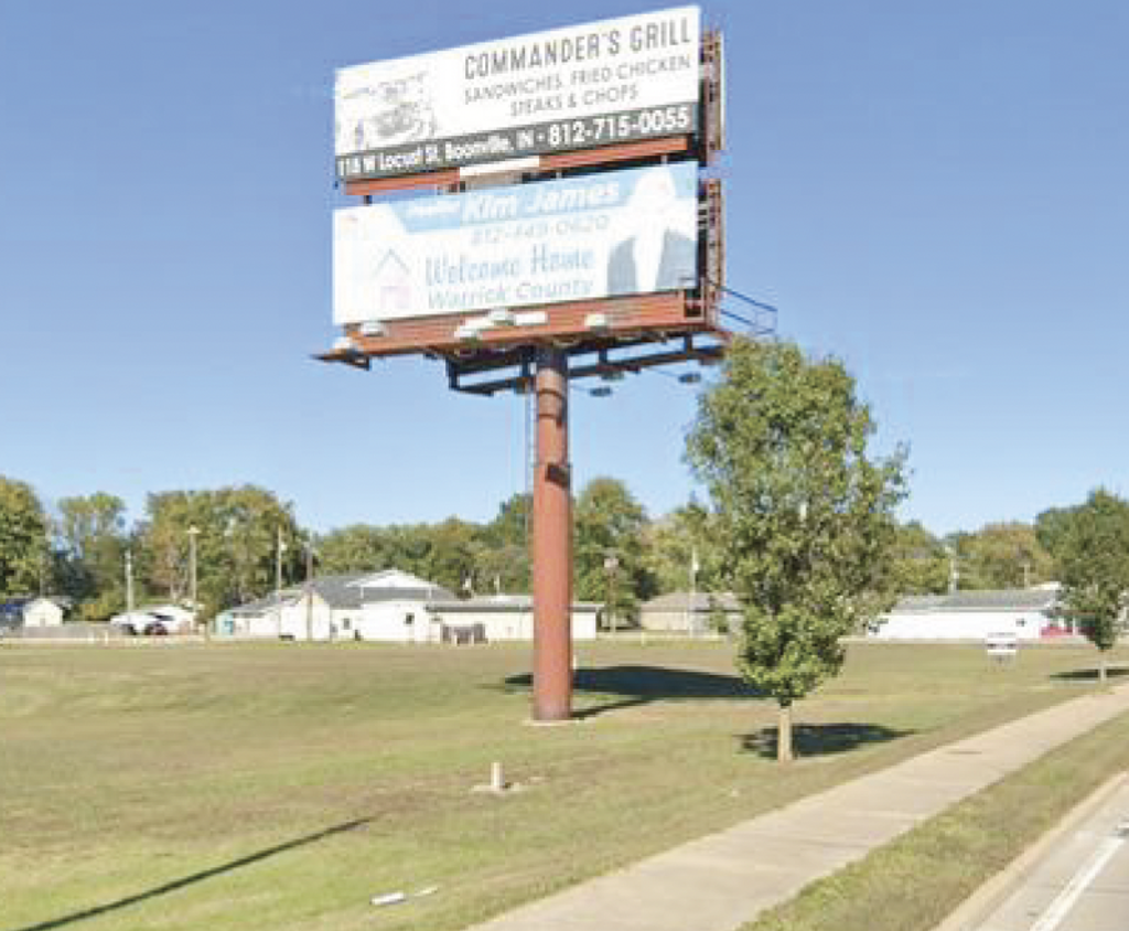 Photo of a billboard in Boonville